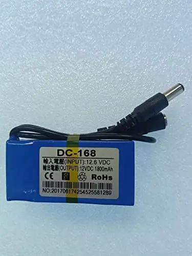 Jeada 1PC 12V DC 1800mAh Lithiumion Super Rechargeable Battery