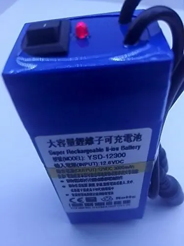 Jeada 1PC 12V DC 3000mAh Lithiumion Super Rechargeable Battery