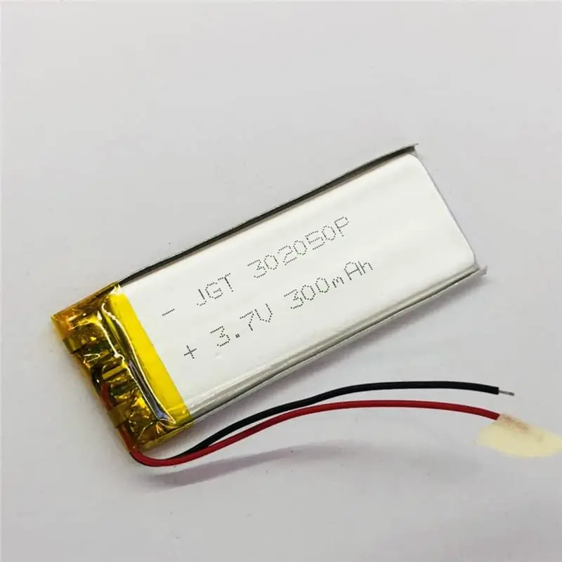 Jeada 2PC 032050 3.7V 300mAh Polymer Lipo Battery with PCM Rechargeable Battery