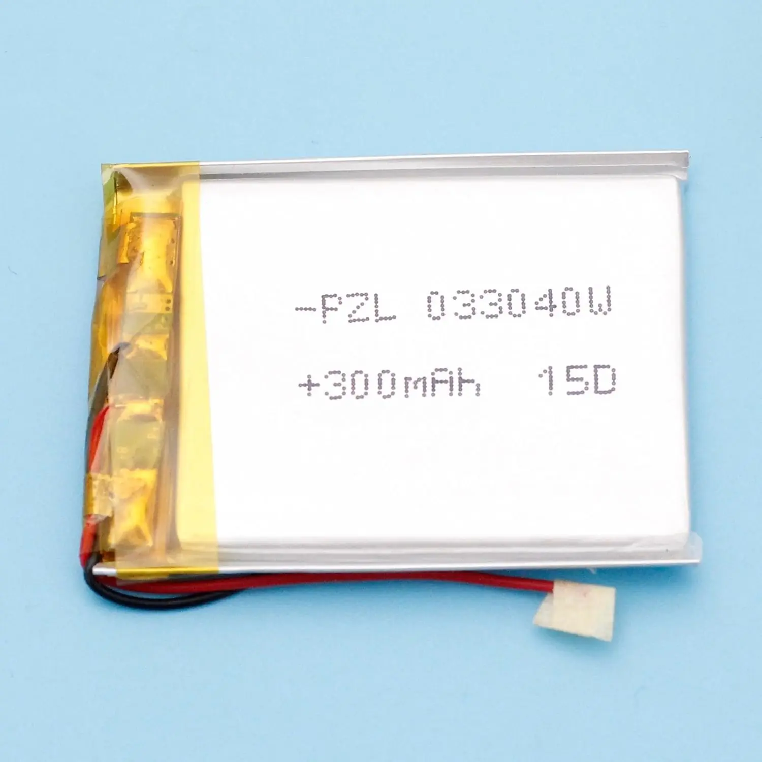 Jeada 2PC 033040 3.7V 300mAh Polymer Lipo Battery with PCM Rechargeable