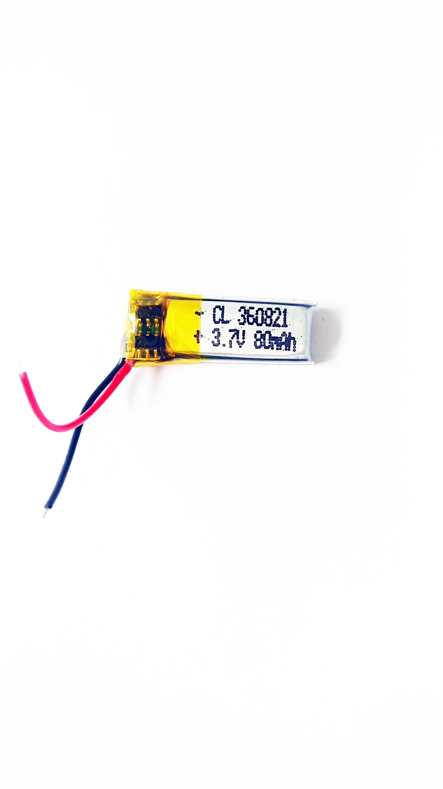 Jeada 2Pcs 3.7V 80mAh 360821 Li PolymerBattery With PCM Rechargeable