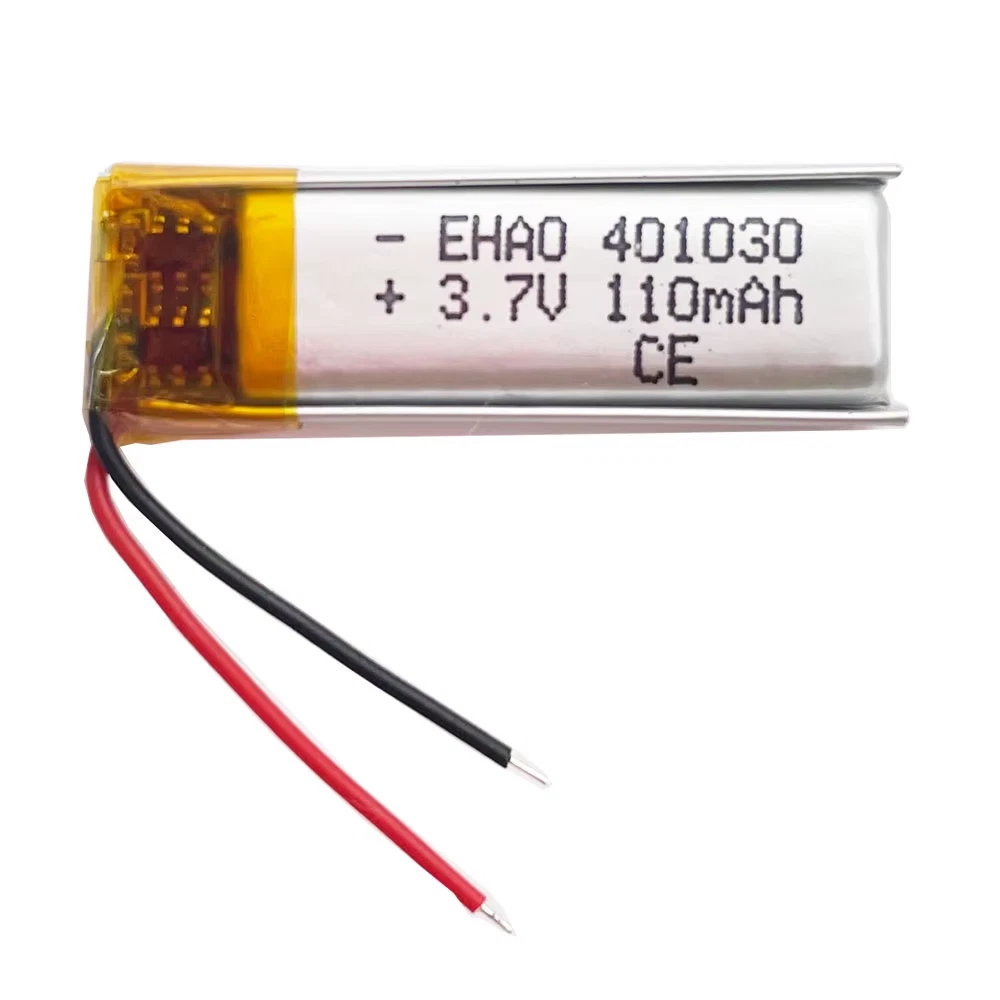 Jeada 2PCS 401030 3.7V 110mAh Polymer Battery with PCM Rechargeable Battery