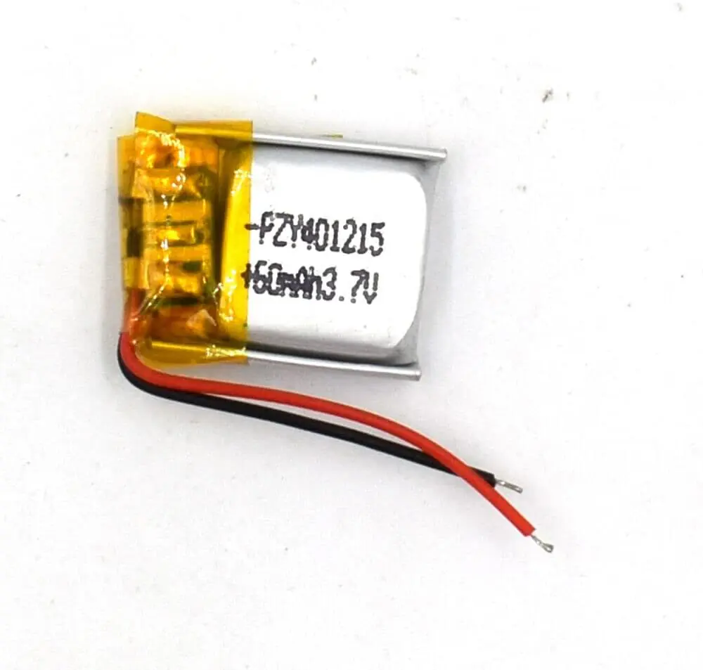 Jeada 2Pcs 401215 3.7V 50mAh Polymer Lipo Battery with PCM Rechargeable