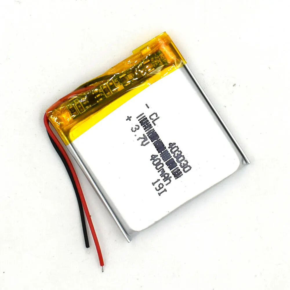 Jeada 2PCS 403030 3.7V 400mAh Polymer Battery with PCM Rechargeable Battery
