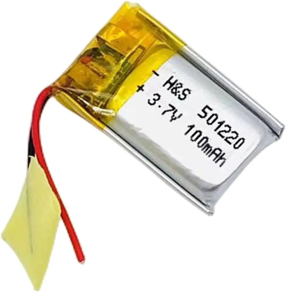 Jeada 2PCS 501220 3.7V 100mAh Polymer Battery with PCM Rechargeable Battery