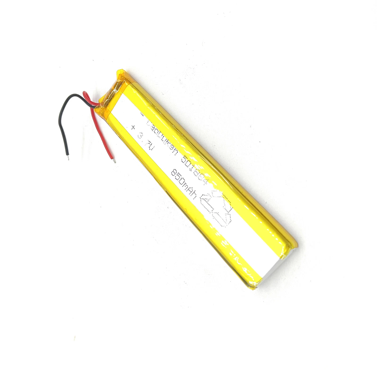 100Pcs 501884 3.7V 850mAh Li-Polymer Battery with JST-PH 2.0 2-Pin Connector for Smart Watch