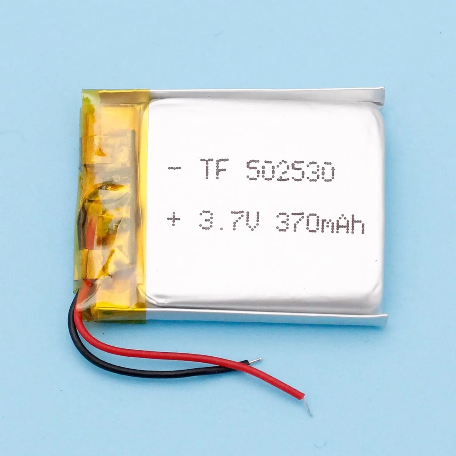 Jeada 2Pcs 3.7V 370mAh 502530 Polymer Battery with PCM Rechargeable Li-ion Battery