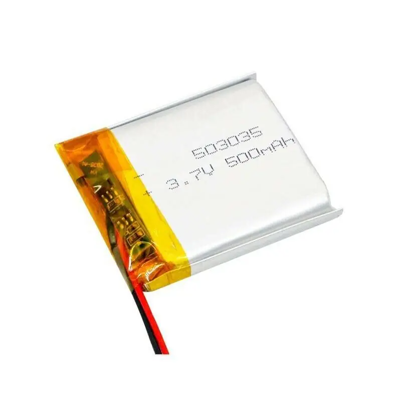 Jeada 2PCS 503035 3.7V 500mAh Polymer Battery with PCM Rechargeable Battery