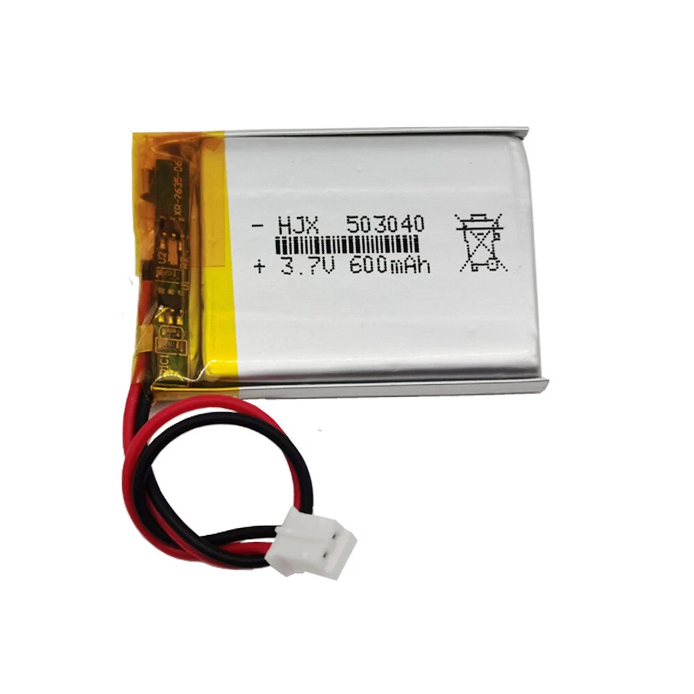 Jeada 2pcs x 3.7V 600mAh 503040 Li-ion Polymer Rechargeable Battery for MP3, MP4 with Plug