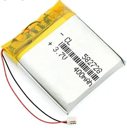 Jeada 3.7V 400mAh 582728 Polymer Lipo Battery with PCM Rechargeable for Watch mp3