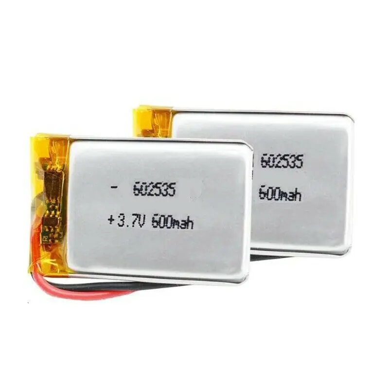 Jeada 2PCS 602035 3.7V 600mAh Polymer Battery with PCM Rechargeable Battery
