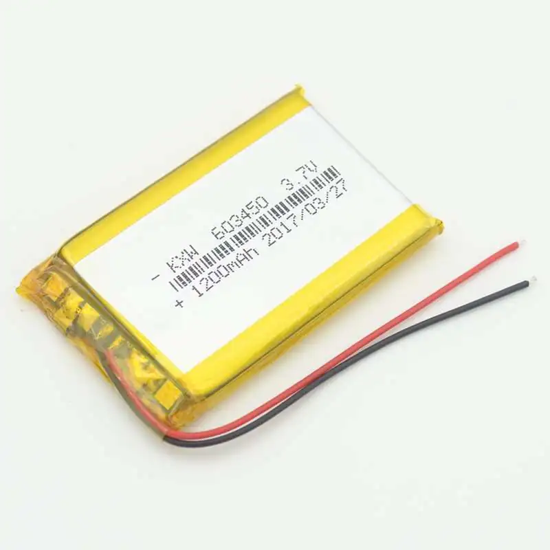 Jeada 1Pc 3.7V 1200mAh 603450 Polymer Lipo Battery With PCM Rechargeable
