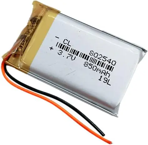 Jeada 1PC 802540 3.7V 850mAh Polymer Lipo Battery with PCM Rechargeable Battery